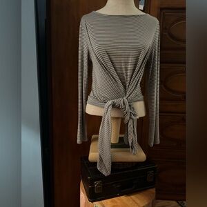 Striped Gray Women's Top